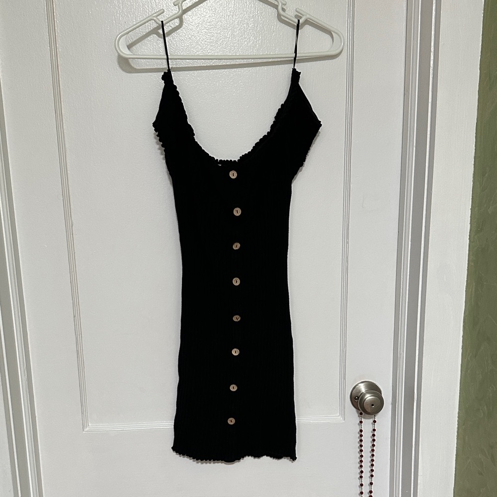 Black Button-Up Dress